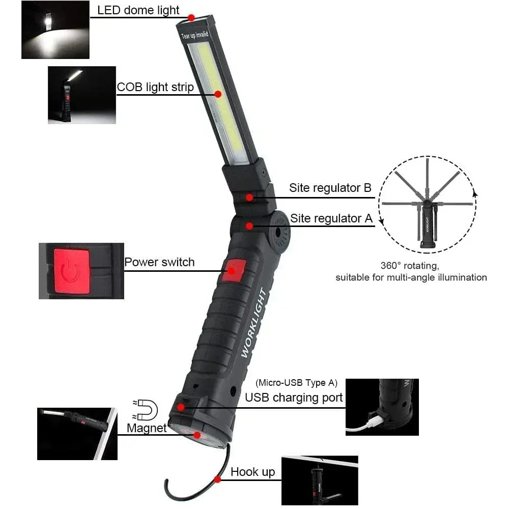 Portable COB LED Work Light US - Renewable Energy Sources ulasan dan harga