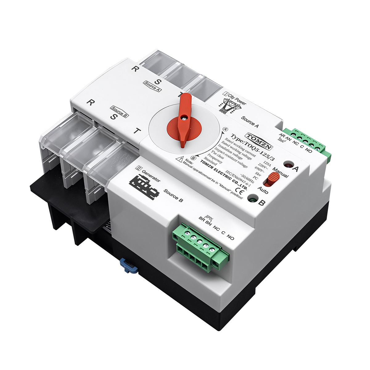 TOMZN Din Rail 2P 3P 4P ATS Du - Din Rail Circuit Breaker ulasan dan harga