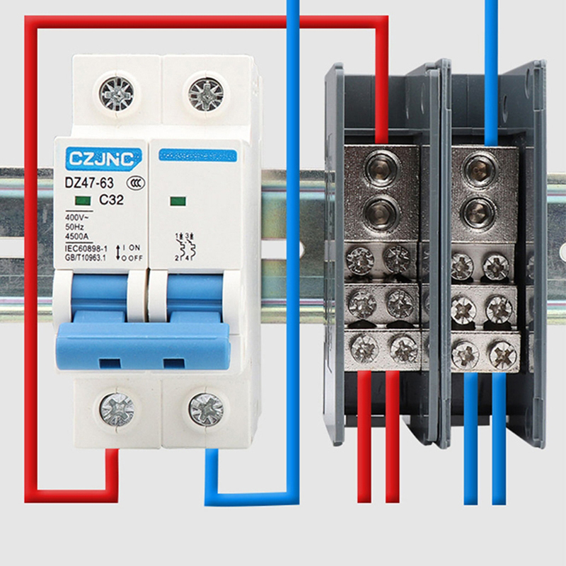 1PCS 1 in 1/2/4/6 Out 150A Din - Din Rail Circuit Breaker ulasan dan harga