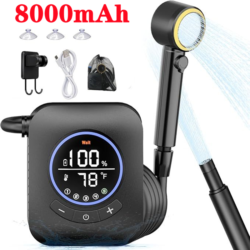 Camping Shower 3.6V 8000mAh IP - Renewable Energy Sources ulasan dan harga