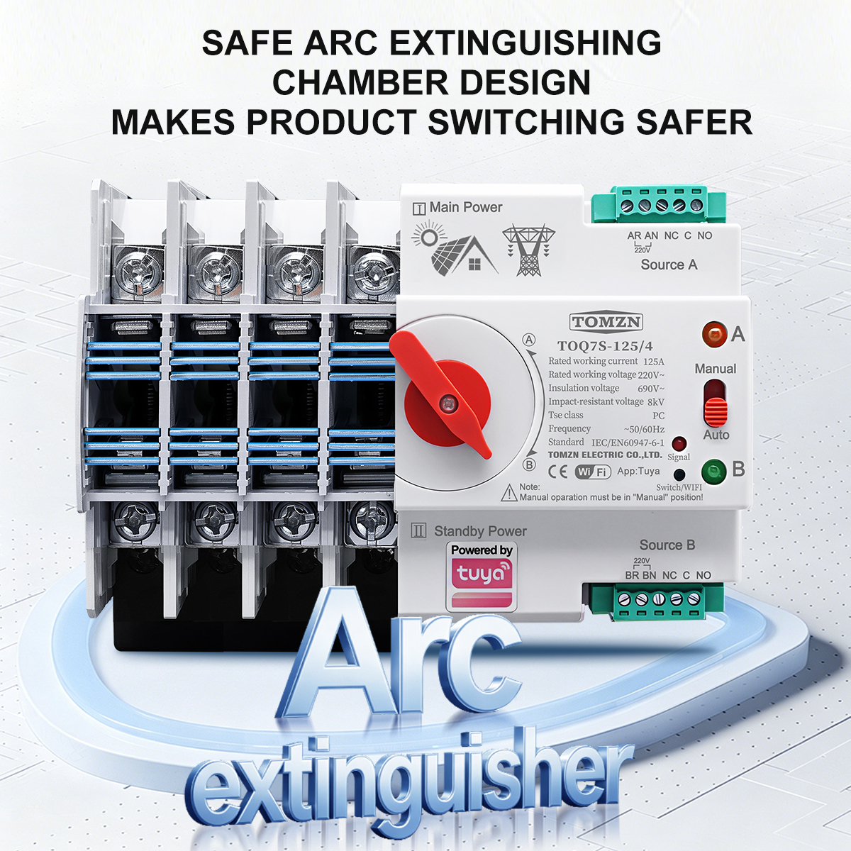 TOMZN TUYA SmartLife ATS 4P AC - Din Rail Circuit Breaker ulasan dan harga