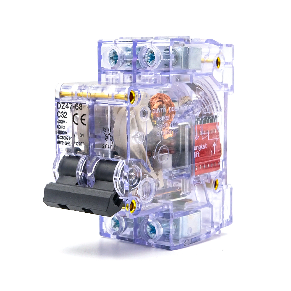 DZ47-63 Transparent Miniature  - Din Rail Circuit Breaker ulasan dan harga