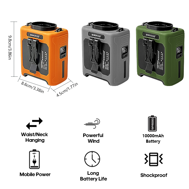 Waist Clip Fan Portable Hangin - Renewable Energy Sources ulasan dan harga