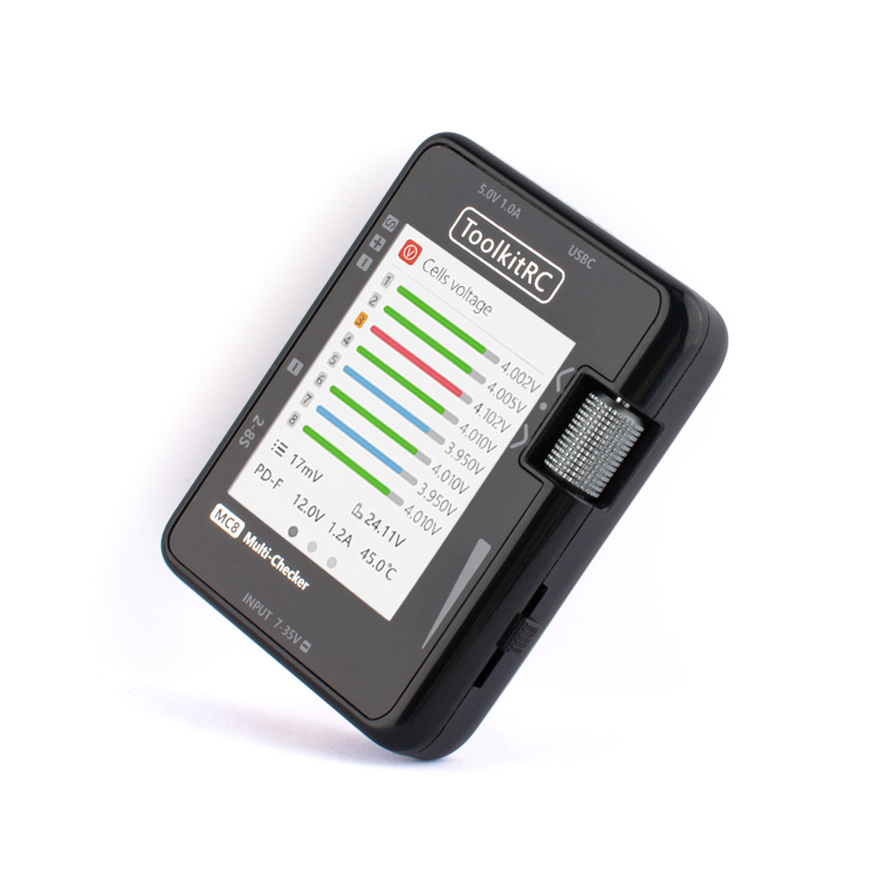 ToolkitRC MC8 Mini Cell checke - Pwm Charge Controller ulasan dan harga