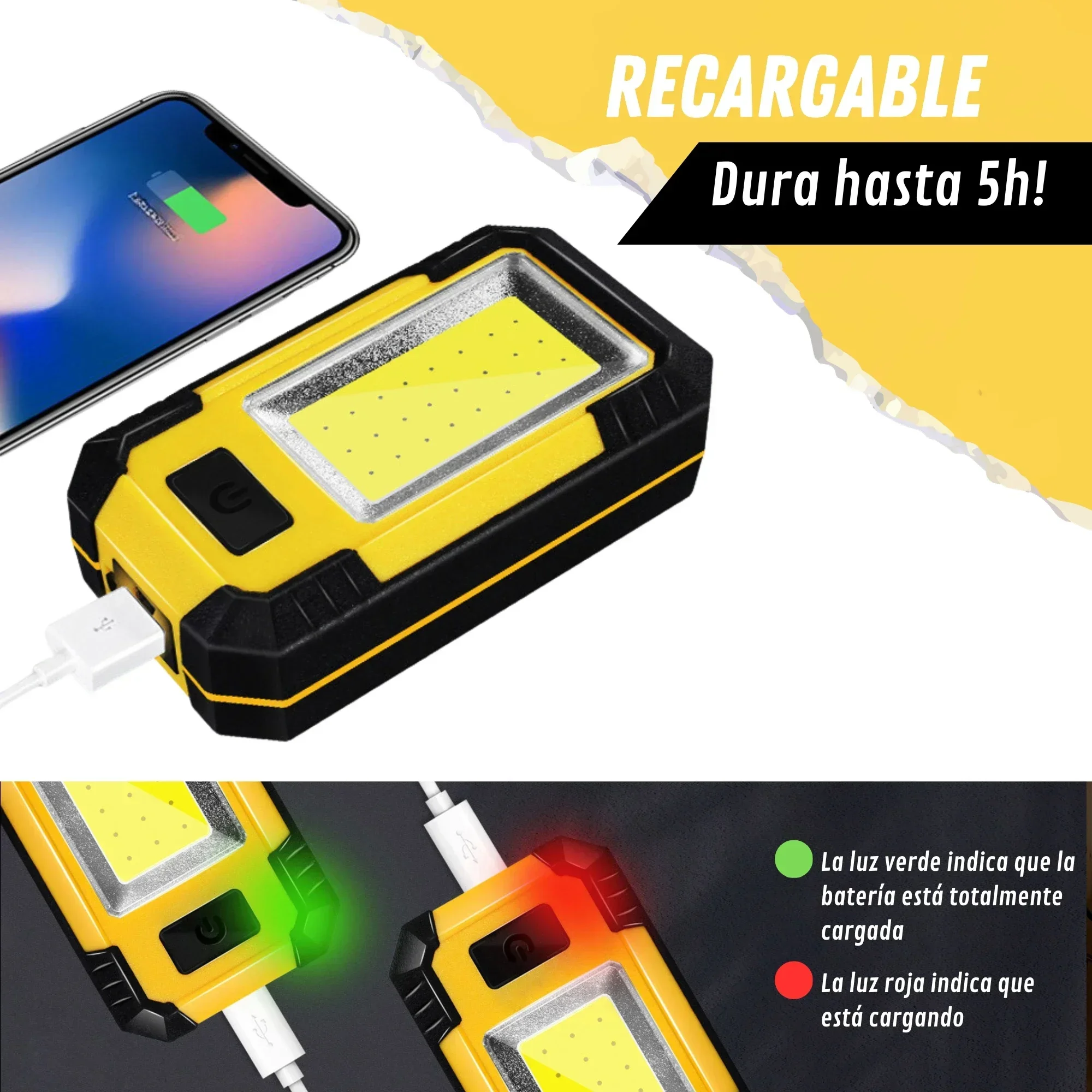 4000MaH Rechargeable Work Ligh - Renewable Energy Sources ulasan dan harga