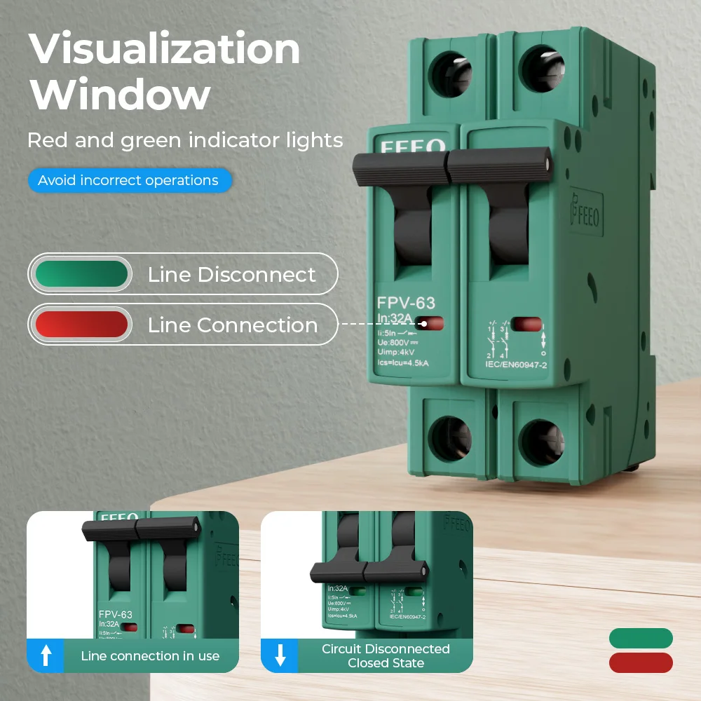 FEEO New FPV-63 2P DC Breaker  - Din Rail Circuit Breaker ulasan dan harga