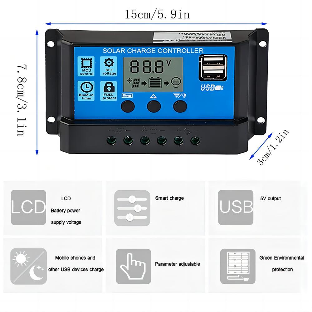 Solar Panel Charge Controller  - Pwm Charge Controller ulasan dan harga