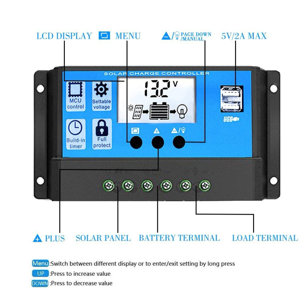 Solar Panel Charge Controller  - Pwm Charge Controller ulasan dan harga