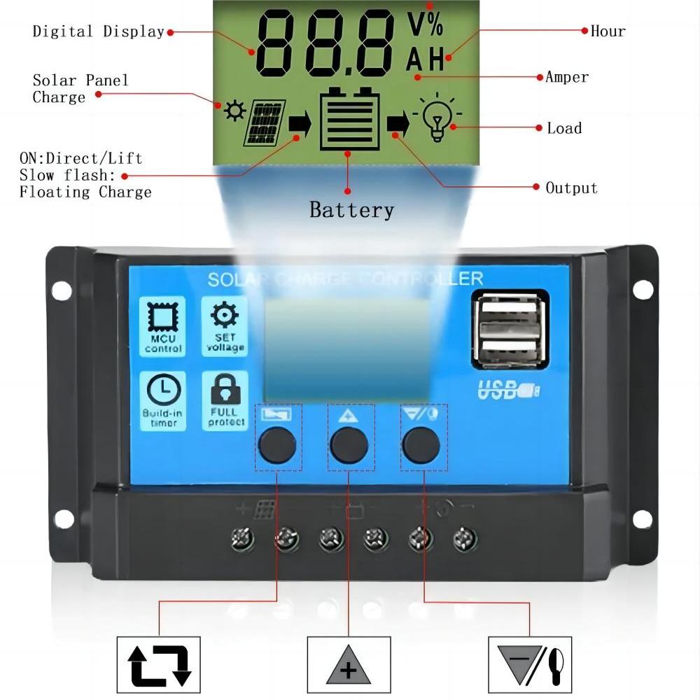 Solar Panel Charge Controller  - Pwm Charge Controller ulasan dan harga