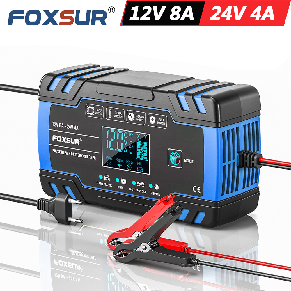 FOXSUR FBC122408D 12V 8A 24V 4 - Agm Deep Cycle Battery ulasan dan harga