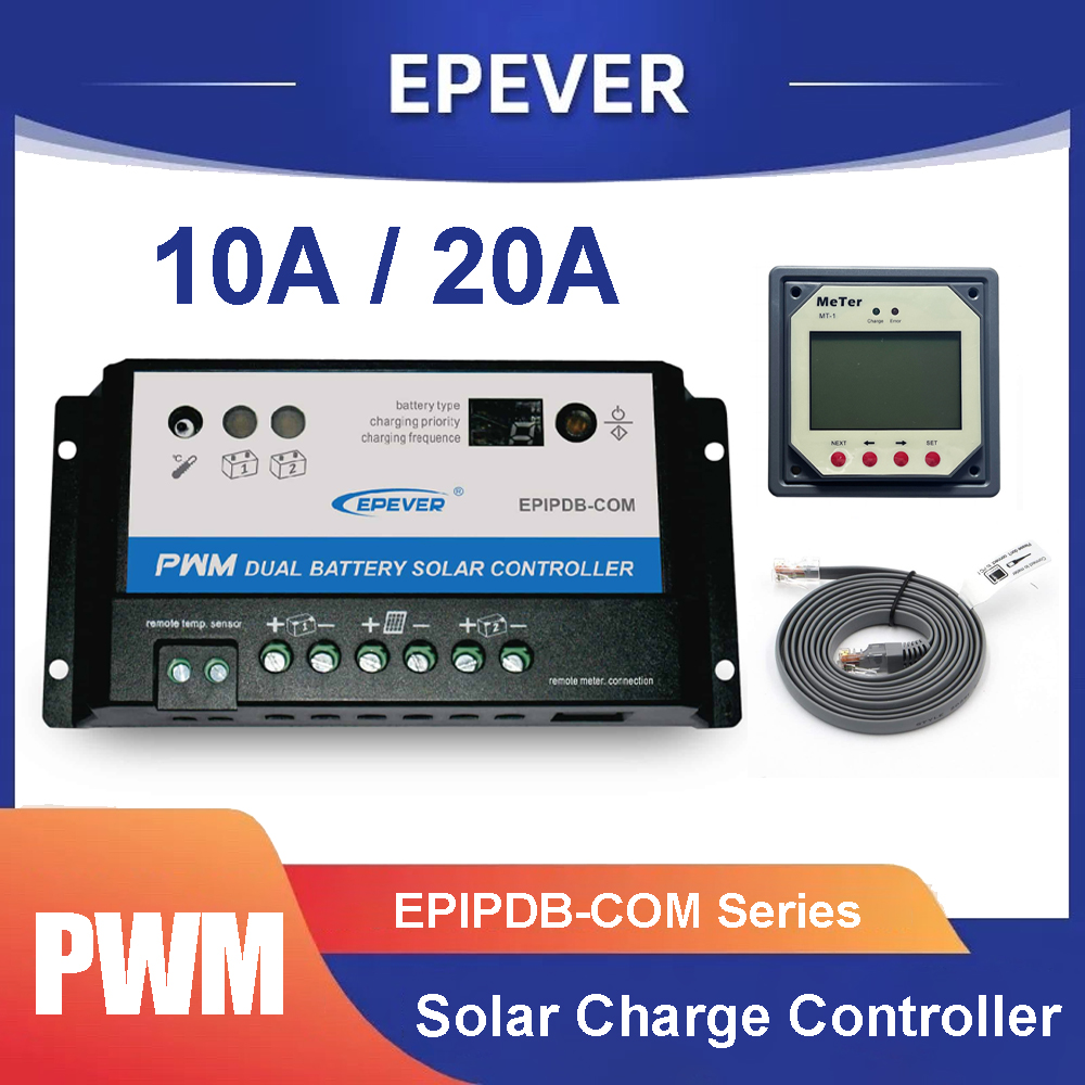 EPever 20A 10A Dual Battery So - Pwm Charge Controller ulasan dan harga